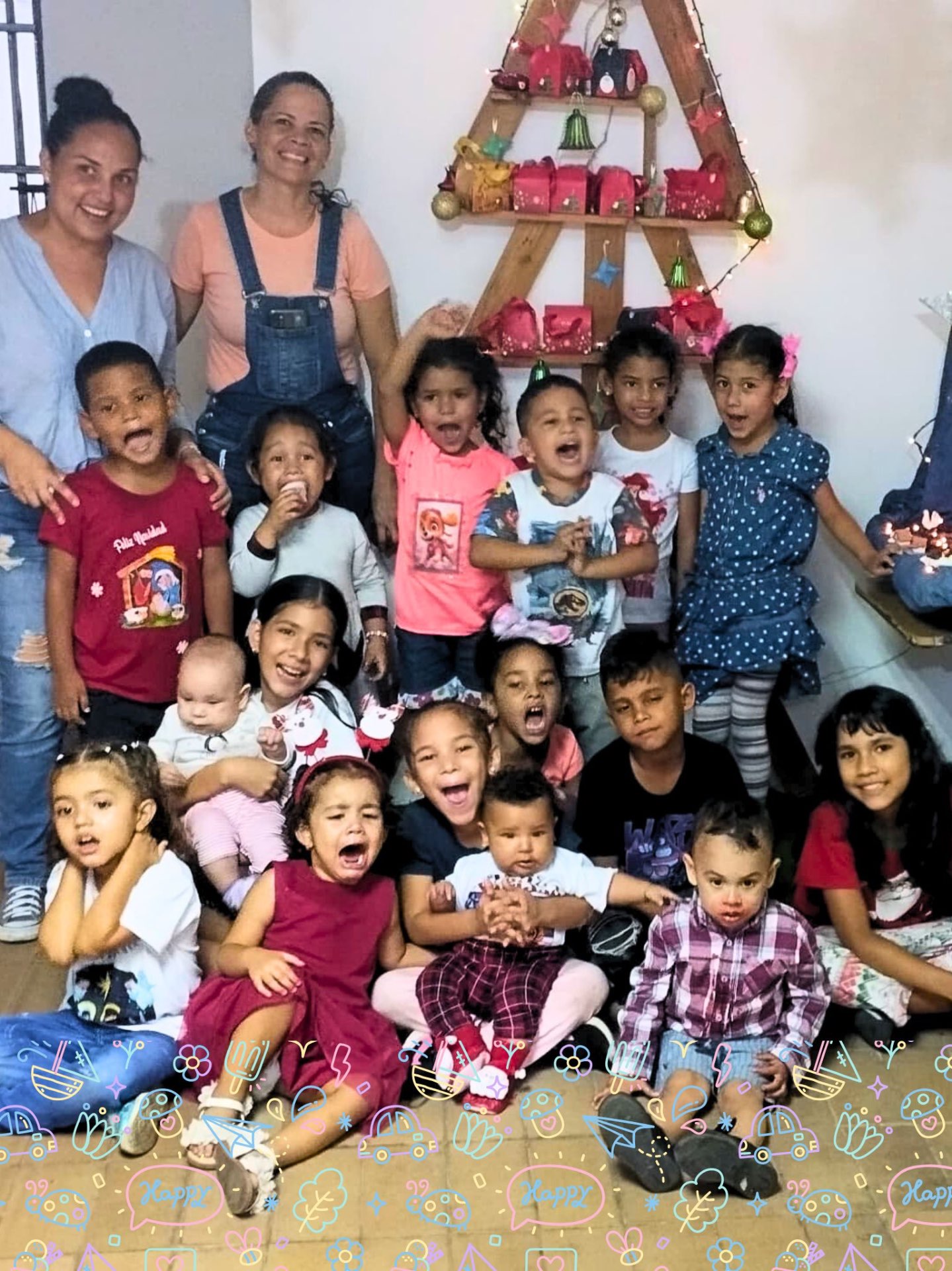 Celebración navideña con los niños